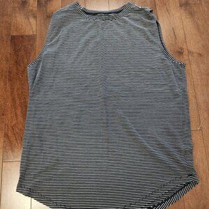 Lululemon women's black and white stripe tank top